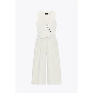 ZARA WIDE WAISTCOAT JUMPSUIT